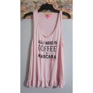 Betsey Johnson Small Graphic Print Sleeveless Night Shirt Top